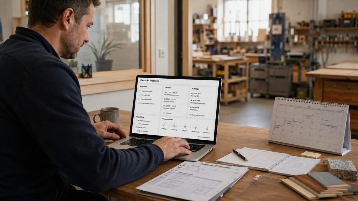 Welche Abläufe im Handwerksbetrieb sollten zuerst digitalisiert werden?